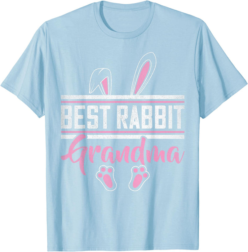 Best Rabbit Grandma Ever Bunny Grandma T-Shirt in Baby Blue