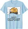 Sleeping & Napping Shirt Gifts For Nap Lovers Favorite Sleepshirt Lion, Napping Lion Pajama T-Shirt - Baby Blue