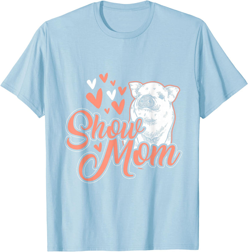 Animal Tees & Gift Idea Show Mother Pigs T-Shirt - Baby Blue