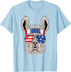 Mega USA Patriotic Animal Shirts USA Patriotic Llama Shirt - July 4th T-shirt - Alpaca T-Shirt - Baby Blue