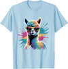 Funny Llama Lover Graphics Funny Llama Alpaca with Sunglasses Animal Graphic T-Shirt - Baby Blue