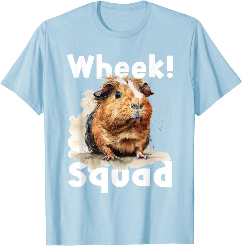 Funny Guinea Pig Shirts Wheek Squad - Guinea Pig Owner Pet Animal Lover Veterinarian T-Shirt - Baby Blue