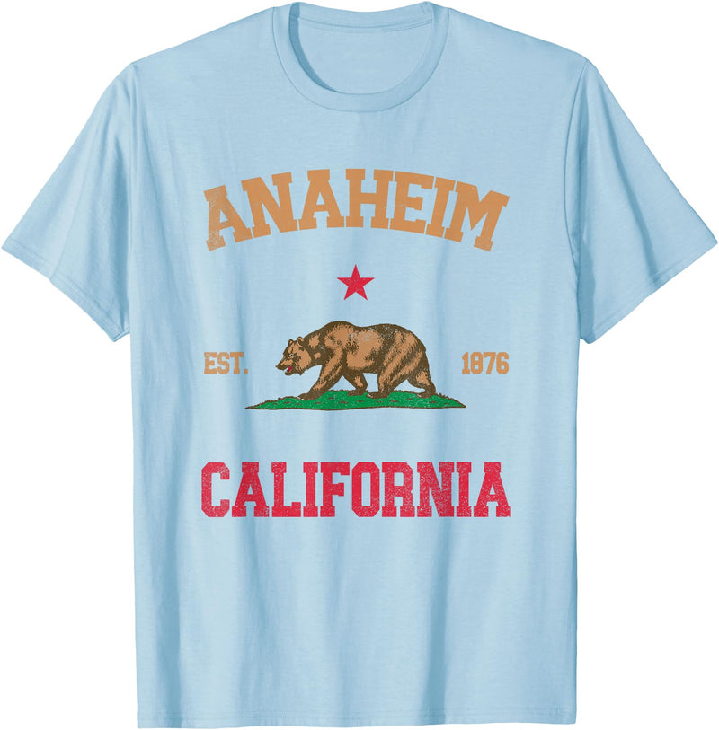 Anaheim California CA Designs Anaheim California T-Shirt - Baby Blue