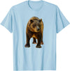 Bear Tees Grizzly Bear Vintage Graphic T-Shirt T-Shirt - Baby Blue