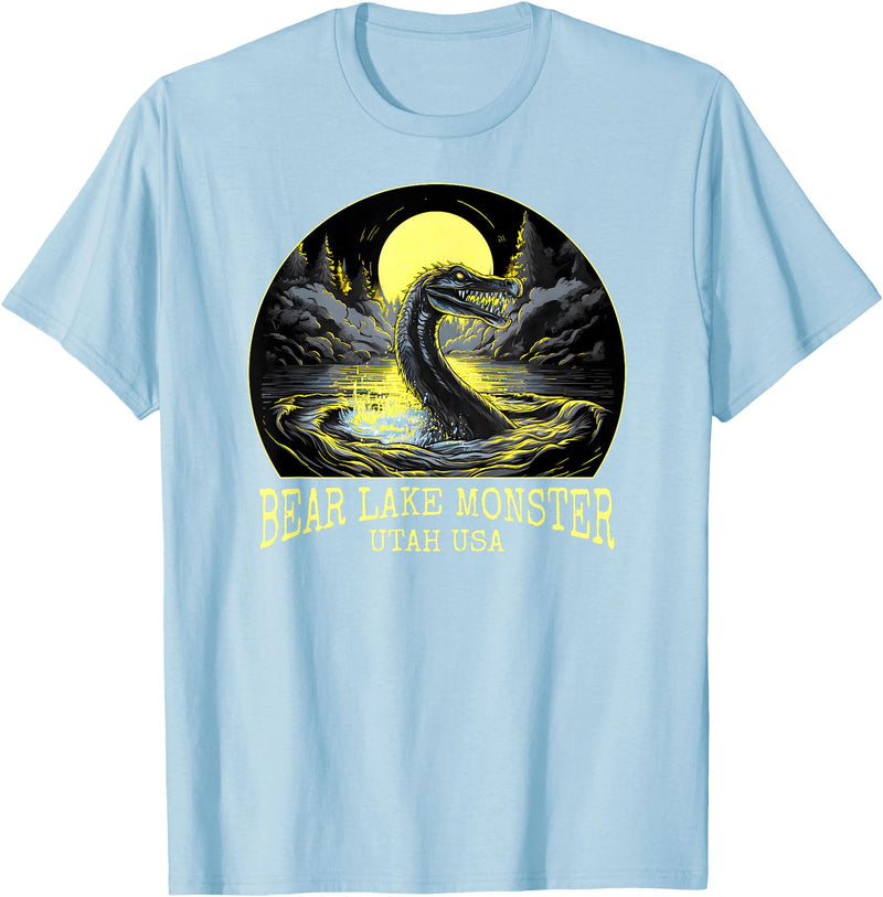 FunWearVm The Bear Lake Monster Cryptid Utah USA Cryptozoology T-Shirt - Baby Blue