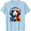 Guinea Pigs Gift For A Guinea Pig Lover Colorful Splash Art Headphones Guinea Pig Lover Guinea Pigs T-Shirt - Baby Blue