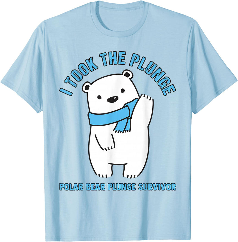 Polar Bear Plunge Survivor Polar Plunge Polar Bear I Took The Plunge Survivor T-Shirt - Baby Blue