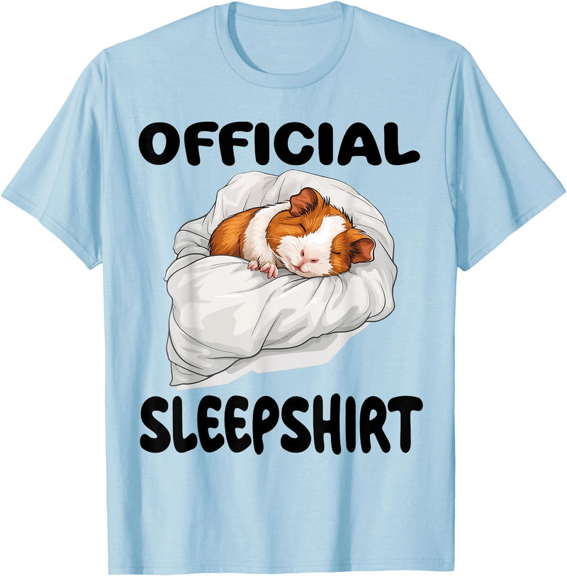 Official Sleep Pajamas Nightgown Sleepwear Co. Guinea Pig Official Sleepshirt Pajamas Nightgown T-Shirt - Baby Blue