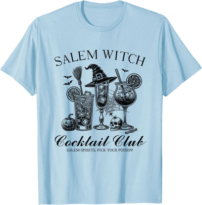 Witchy Halloween Costume & Halloween Party Gift Salem Witch Cocktail Club Halloween Witch Party Costume T-Shirt
