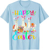 Happy Easter Three Llama Wearing Bunny Ear Happy Easter Llama Lover Three Llama Wearing Bunny Ear T-Shirt - Baby Blue