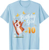 Giraffe Birthday Party by LazyPanda Guinea Pig Birthday Girl 10th Birthday Party 10 Year Old T-Shirt - Baby Blue