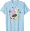 Peppa Pig Happiness Is Handmade Peppa & Rebecca Hugging T-Shirt - Baby Blue