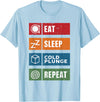 Polar Bear Plunge Cold Plunge Tub Accessories Eat Sleep Cold Plunge Repeat Funny Ice Bath Enthusiast Men T-Shirt - Baby Blue