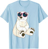 Arctic Animal Polar Bear Gifts Funny Sunglasses Cool Animal Arctic Polar Bear T-Shirt - Baby Blue