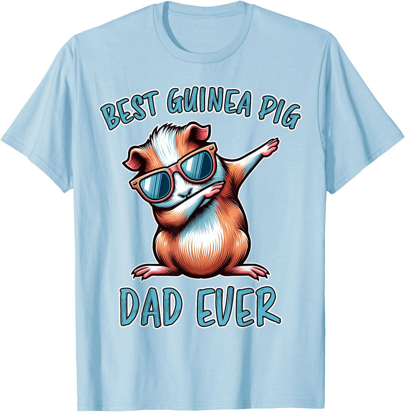 Funny Guinea Pig Daddy Cute Guinea Pig Designs Guinea Pig Dad Funny Guinea Pig T-Shirt - Baby Blue