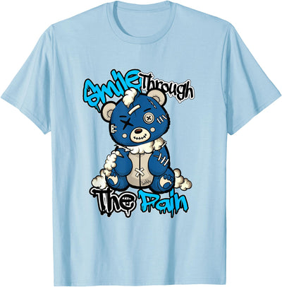 Smile Through The Pain Teddy Bear Streetwear Sneaker Lovers T-Shirt