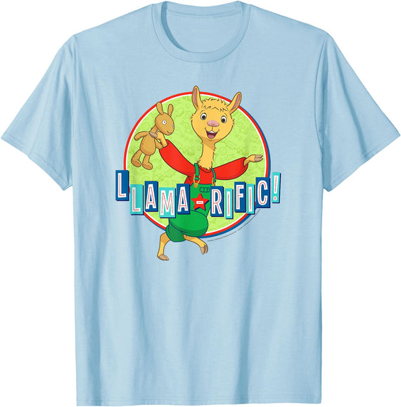 Llama Llama Netflix Red Pajama Llama-rific Tee Shirt T-Shirt - Baby Blue
