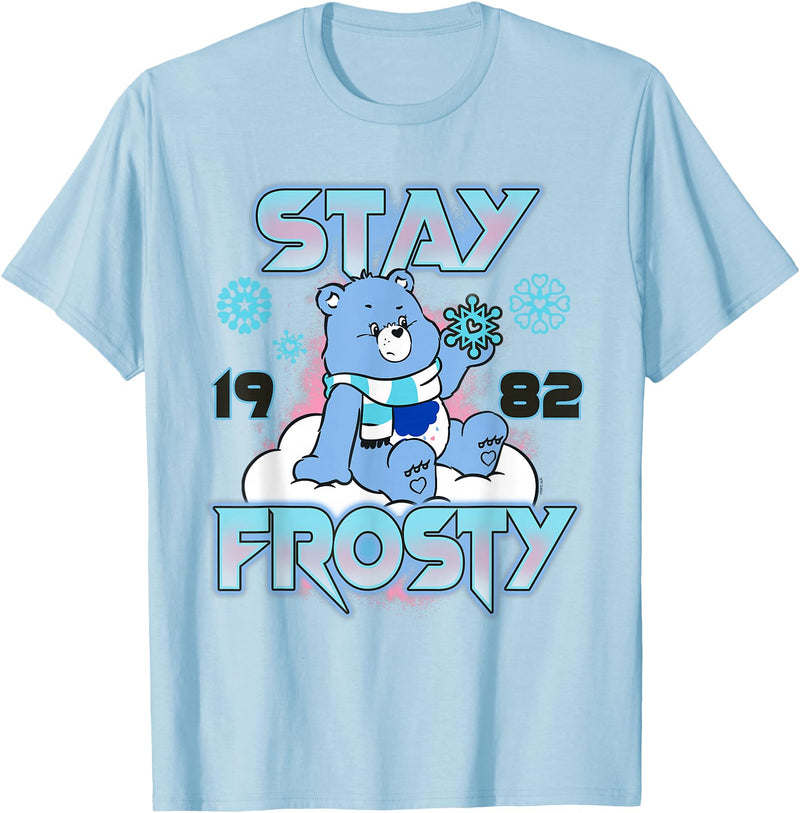 Care Bears Grumpy Bears Stay Frosty Christmas T-Shirt - Baby Blue