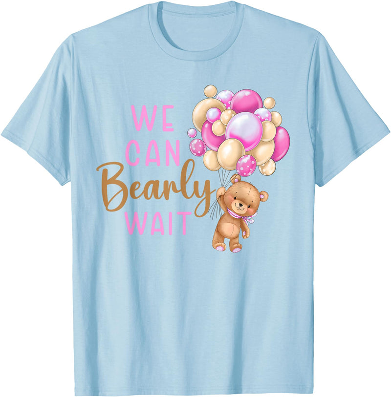 Can Bearly Wait baby shower Decorations Apparel We Can Bearly Wait Gender Neutral Baby Shower Party T-Shirt - Baby Blue