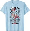 Flamingo Halloween Costume Mummy Spooky Flamingo Mummy T-Shirt - Baby Blue