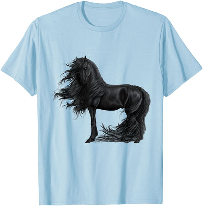 Pferdeliebhaber Geschenke Kunst Kollektion von Horse Painting Equestrian Friese Horse Rider Birthday T-Shirt