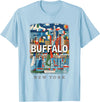 Buffalo New York Waterfront Wonder Buffalo New York NY Waterfront Wonder SD391 T-Shirt - Baby Blue
