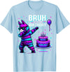 Llama Pinata Birthday Family Decorations Bruh Its My Birthday Llama Pinata Boy Girl Family Party Bday T-Shirt - Baby Blue