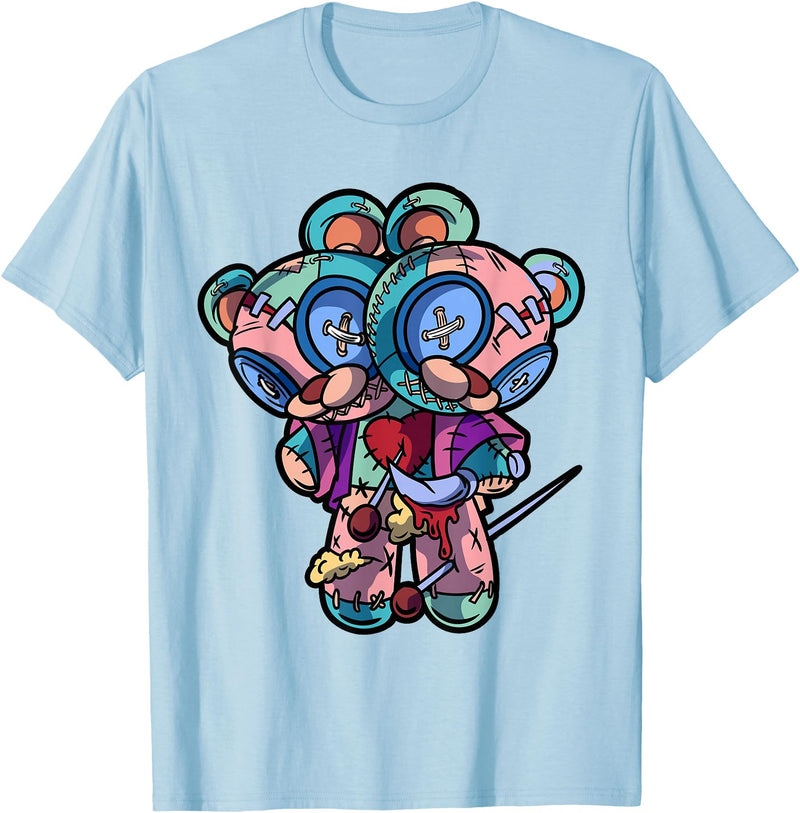 Voodoo Teddy Bear by - Sugar Kai Pastel Goth Two Headed Teddy Bear Voodoo Doll For Men T-Shirt - Baby Blue