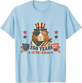 Patriotic Guinea Pig Lover Designs Funny USA Independence Day Patriotic 4th of July Guinea Pig T-Shirt - Baby Blue