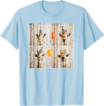 Happy Giraffe Face Jungle Animal Selfie Birthday Giraffe T-Shirt