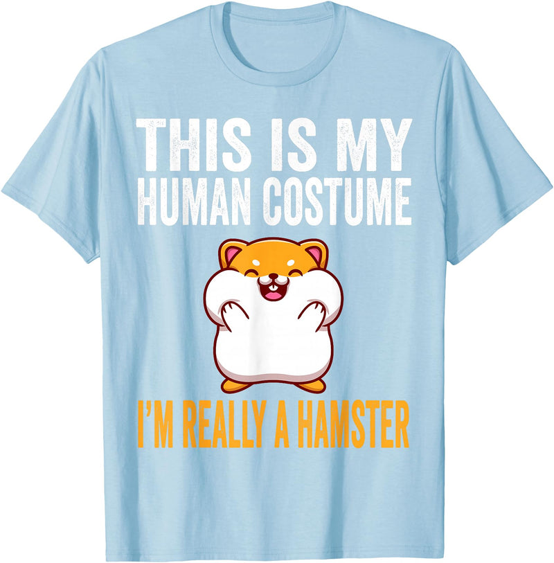 This is My Human Costume I'm Really A Hamster Halloween Kids T-Shirt - Baby Blue