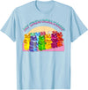 Cute Gummy World Funny Gummy Candy Bear Lover My Crew Rolls Deep Colorful T-Shirt - Baby Blue