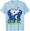 "Cow Jumps Over the Moon" Funny T-Shirts "Cow Jumps Over the Moon" Hilarious T-Shirt T-Shirt - Baby Blue