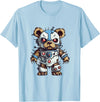 Aesthetic Teddy Bear Streetwear Designs for Men Robot Teddy Bear, Hip Hop Teddy Bear, Cyborg Teddy Bear T-Shirt - Baby Blue
