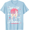 Pack A Punch Just A Girl Who Loves Llamas Llama Shirt Vintage T-Shirt - Baby Blue