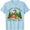 Camping 2nd Birthday Adventure Family Matching Camper 2nd Birthday Boy Forest Bear Camping Adventure Gift T-Shirt - Baby Blue