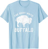 We Are Wildlife The Great White Buffalo T-Shirt Native American Inspired T-Shirt - Baby Blue