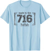 TeesTees Made in the 716 T-Shirt Buffalo NY Souvenir Shirt T-Shirt - Baby Blue