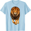 click here for better realistic Animals tees Lion Walking Realistic for Lovers Lions King African Animal T-Shirt - Baby Blue