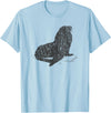 Distressed Sea Lion Sea Lion T-Shirt - Baby Blue