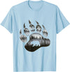 One Nature Designs Touching Ghost of the Spirit Bear Paw T Shirt T-Shirt - Baby Blue