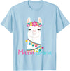 funny Mama Llama tshirt for mother's day Mama Llama Funny Mother's Day Shirt for Women Mom Love Llama T-Shirt - Baby Blue