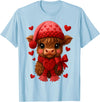 Coquette Bow Highland Cow Valentine Women Girls. Highland Cow Valentines Day Funny Hearts Valentine Cow Women T-Shirt - Baby