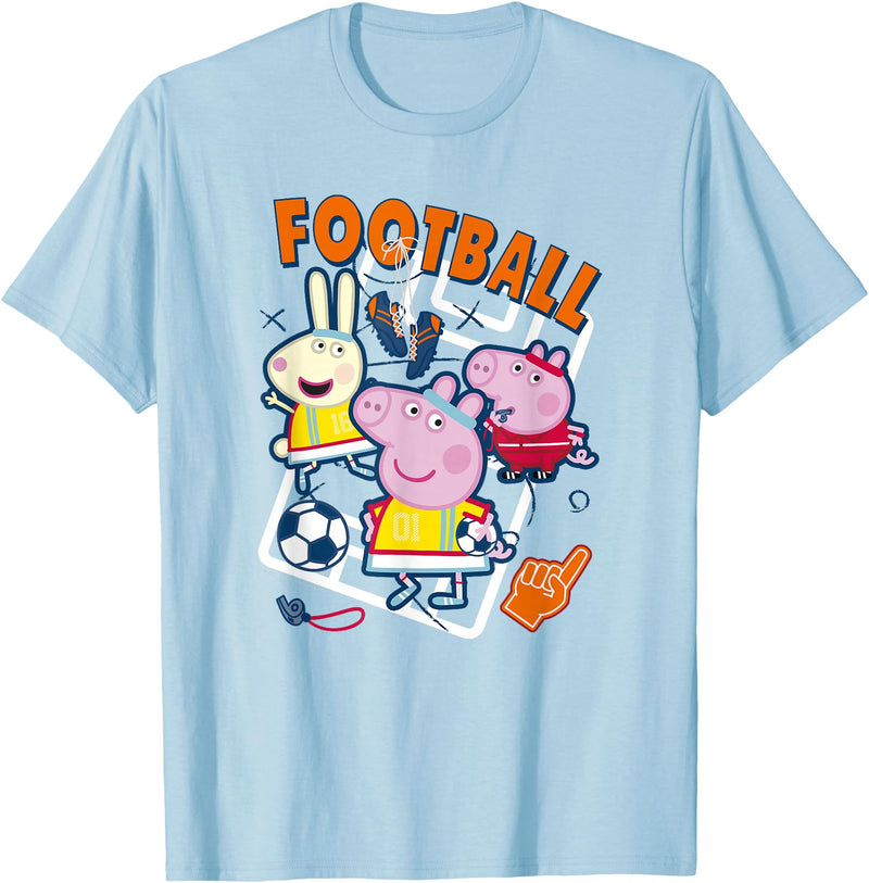 Peppa Pig Summer Games 2021 Football T-Shirt - Baby Blue
