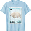 Polar Bear Mexican Tee El Oso Polar Mexican Polar Bear Cards T-Shirt - Baby Blue