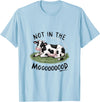 Funny Moody Cow Shirts Not In The Mood Funny Cow T-Shirt - Baby Blue