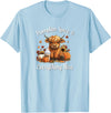 Boho Cowgirl Fall Y'all Gifts T Shirts & Hoodies Womens Pumpkin Spice & Everything Nice Highland Cow Lover T-Shirt - Baby