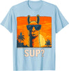 Uniquely Funny Llama lover Gifts Cool Llama Sup? T-Shirt - Baby Blue