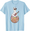 DiscoballAxis1 Funny Llama Disco Dancing Ball Groovy Retro 80s Costume T-Shirt - Baby Blue