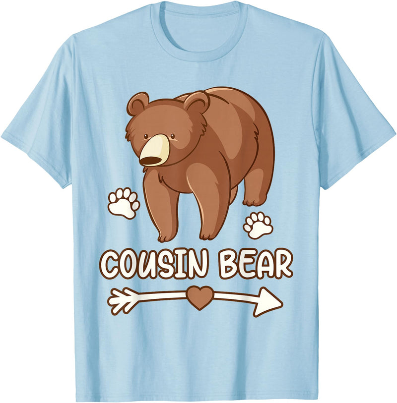 Cousin t-shirt bear, Cousin bear shirt boys cousin tee shirt bear, cousin bear tshirt for men T-Shirt - Baby Blue